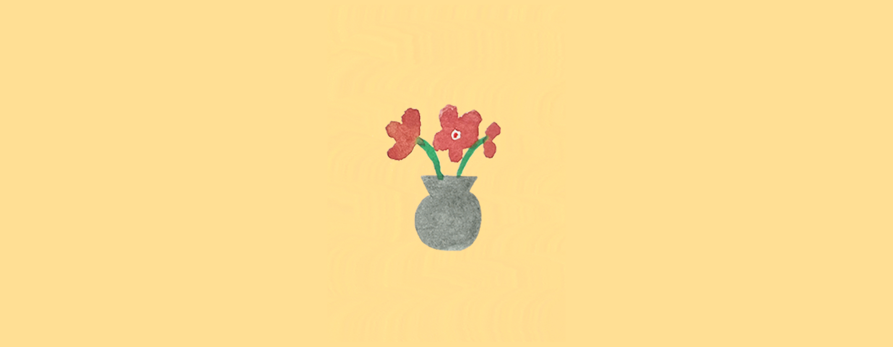 Blomster i vase, Folkehuset Hodda.